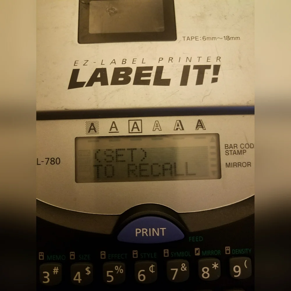 Label it KL-780 Casio